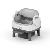 Caja de Arena Automática para Gatos, Autolimpiable, Inodoro Inteligente para Gatos, Control Remoto por WiFi/Aplicación, Revestimiento de ABS/PP, Capacidad de 74L, Tipo Abierto Grande para Mascotas