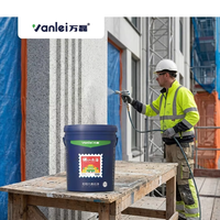 Peinture effet pierre imperméable Vanlei, très vendue, pour la décoration murale extérieure, application par pulvérisation liquide.