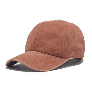 Casquette de Baseball de Logo personnalisé de haute qualité pour les femmes rétro chapeau de soleil à bord incurvé couleur unie pour les hommes vieux tissu lavé - Product Image 2