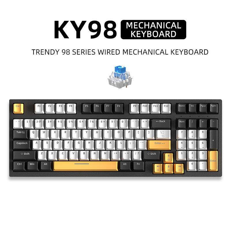 97 Keys/White and Black [Wired] Mixed Light/Green Axis