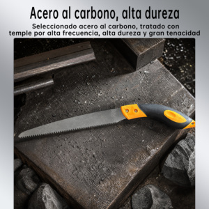 Sega per Potatura Manuale CWSHARD con Denti in Acciaio ad Alto Tenore di Carbonio, Impugnatura in Gomma/Plastica, Design Ergonomico per Giardinaggio, Alberi, Frutta e <span class=keywords><strong>Falegnameria</strong></span> - Product Image 3
