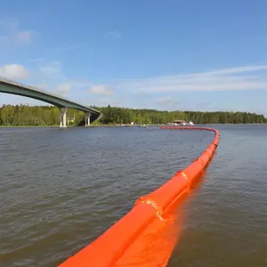 Jinlong penghalang tumpahan minyak terpal PVC oranye tahan air