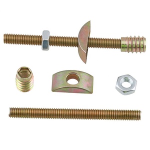 M8x100mm connettore di collegamento per mobili asta filettata con dadi - Product Image 1