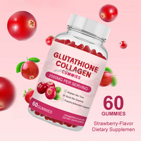 Ahualyn Gommes à saveur de canneberge Gélules au glutathion Supplément éclaircissant pour la peau Bonbons au collagène Gommes au L-Glutathion