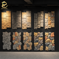 Pierre pour la décoration murale extérieure et intérieure, pierre artificielle 3D en PU, faux placage de pierre en PU, revêtement mural en pierre