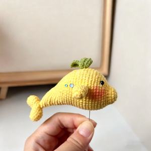 Personnalisé fait à la main <span class=keywords><strong>Crochet</strong></span> porte-clés sac breloque accessoire Amigurumi <span class=keywords><strong>Crochet</strong></span> mignon dessin animé <span class=keywords><strong>baleine</strong></span> peluche - Product Image 2