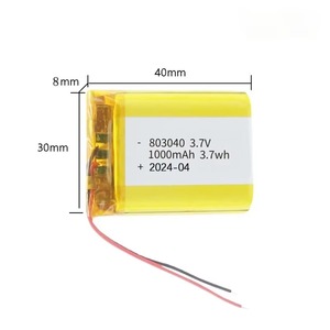 803040 3.7V 1000mAh แบตเตอรี่ลิเธียมโพลิเมอร์สำหรับ MP3/<span class=keywords><strong>4</strong></span>/5 DVD GPS <span class=keywords><strong>VR</strong></span> DVR เครื่องเล่นเครื่องนำทางลำโพงไฟฟ้าแบตเตอรี่ Li-Ion - Product Image 2