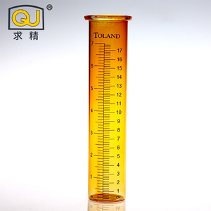Toland Glass Rain Gauge 45*204mm Graduated Measuring Cylinder For Outdoor Use - Product Image 1