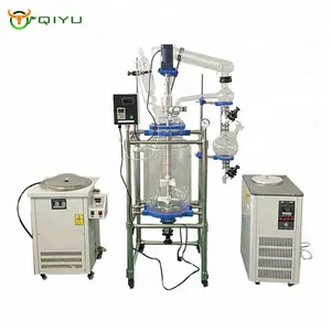 Continuous pyrolysis chemical bioreactor lab jacket glass reactor