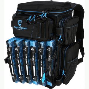 Sac à dos de pêche gratuit pour hommes avec 4 boîtes à matériel, 2 porte-cannes, housse de pluie, grand équipement de pêche - Product Image 5