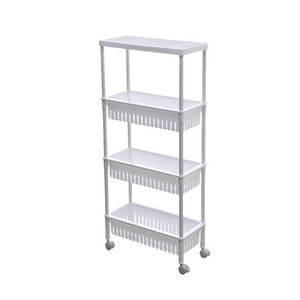 <b>Bathroom</b> Storage Rack 3 Tier With Casters Freestanding Multi Functional <b>Shelf</b> For <b>Bathroom</b> Narrow Design - Product Image 5
