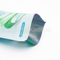 Sachet vide imprimé personnalisé 3 joints latéraux sac de masque facial en aluminium pour la peau beauté cosmétiques lotion crème pour les yeux utilisation de salade