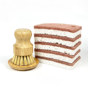 Tất cả trong một nhà bếp công cụ làm sạch 7-mảnh thiết lập với scraper bọt biển và bàn chải chà bằng gỗ - Product Image 1