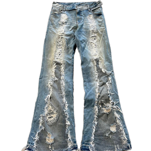 Marchio AeeDenim Jeans <span class=keywords><strong>da</strong></span> <span class=keywords><strong>uomo</strong></span> in difficoltà tecniche di Stonewashed e lavate all'ingrosso <span class=keywords><strong>da</strong></span> pantaloni Mod di lavoro di soccorso in Cina - Product Image 1
