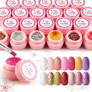 Mais novo Atacado Cor UV Nail Gel Art Esmalte Nail Gel Polonês OEM Creat Sua Marca logotipo privado Manicure Salon Gel