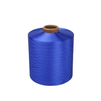 Fil texturé en polyester 150/1, fil teint en masse pour élastiques, tressage, rubans étroits