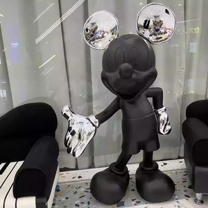 Escultura de Mickey y <span class=keywords><strong>Minnie</strong></span> <span class=keywords><strong>Mouse</strong></span>, Artesanía de Resina, Estatua de Fibra de Vidrio para Decoración del Hogar - Product Image 2