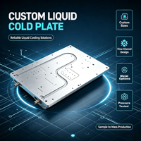 Plaque de refroidissement en cuivre haute performance avec ports filetés, plaque froide liquide personnalisée pour l'électronique de puissance des systèmes de stockage d'énergie des véhicules électriques