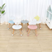 Chaises de Crèche Maternelle Adorables Animaux – Chaises Hautes en Bois pour Bébé, Chaise d'Étude Nuage Lapin, Chaises de Fête pour Enfants