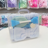 Ensemble de bandeaux de spa, kit de soins du visage avec bandeau, brosse à visage en silicone, outils cosmétiques pour filles, lavage du visage, OEM