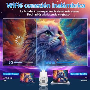 Proyector Portátil con Enfoque Automático HD 1080P 4K Android 11 Smart Cinema WIFI y Bluetooth de Alta Definición - Product Image 4