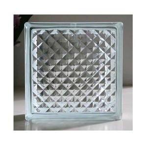 Bloc de verre de construction motif treillis décoratif blocs de verre cloison bon marché ignifuge durable carré blocs de verre fournisseur - Product Image 4