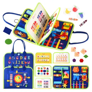 YMa superventas juegos de mesa ocupados de fieltro para niños autistas juguetes educativos para niños aprendizaje niños educativo bebé tablero ocupado