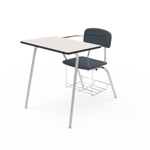 Juego de escritorio y silla escolar y sillas con mesa-Combo apilable de plástico duro para sala de entrenamiento, aula, sala de reuniones - Product Image 1
