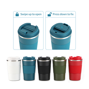 Reusable Leakproof 380ml 510ml Double Wall Vacuum Insulated Stainless Steel Travel Coffee Mug Tumbler <b>Cup</b> with Silicone Sleeve - Product Image 6