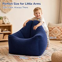 Fauteuil sac de poussière sensoriel moderne et écologique en mousse pour enfants avec housse amovible, chaise triangulaire 2-en-1 à conversion d'émotions