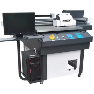 Impressora a jato de tinta digital UV 9060 para impressão em material duro, cabeça de impressão plana Xp600 Tx800 F108a1