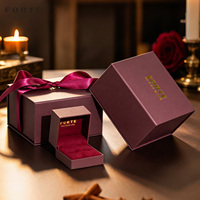 Coffret à bijoux à fermeture magnétique, couvercle rabattable, logo personnalisé, emballage cadeau de luxe pour anniversaire