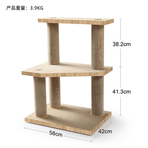 Wholesale Quality Cat Trees Fashionable Indoor Bamboo Scratcher Luxury Cat House <b>Tower</b> Large Cats Sustainable Kittens Carton - Product Image 5