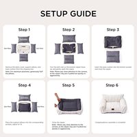 Sofá para Perros de Felpa Suave y Adorable con Funda Extraíble y Lavable, Sofá para Mascotas con Soporte, para Gatos de Interior - Muebles Acogedores para Mascotas, Color Crema