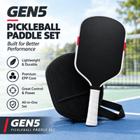 Raket Pickleball Serat Karbon T700 Inti Busa EPP+eva Generasi Kelima Konstruksi Satu Bagian Tekan Panas 16mm Berat 42cm