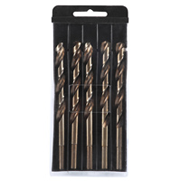 Service OEM d'outils électriques HSS d'usine, jeu de 19 forets hélicoïdaux HSS à queue droite avec pointes à 118/135 degrés pour le perçage du métal
