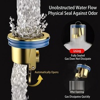 OEM/ODM Siphon de sol universel en laiton anti-odeur et anti-insectes avec couvercle de noyau interne étanche pour drain de toilettes et tuyau d'évacuation des eaux usées