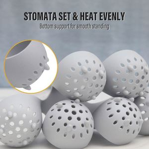 Support de cuisson pour œufs en silicone, disponible en 4 et 6 cavités - Support à œufs résistant à la chaleur pour la cuisson à la vapeur, l'ébullition et le stockage - Ensemble de cuisson sans BPA - Product Image 5