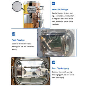 OCEAN 300L 1000L Brewery Plant Mini Craft Beer Micro Brewery <b>Small</b> 50L 200L Beer Brew <b>Kettle</b> Price - Product Image 4