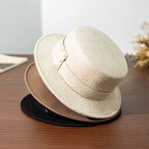 A042806 100% Wool Elegant Top Hat with Bow Knot Adjustable Fit Unisex Four Seasons Business Party Outdoor Travel Hat - Product Image 6