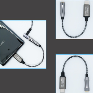 Cs46l41 <b>Type</b> <b>C</b> To 3.5mm Audio Adapter <b>Cable</b> Digital Decoding Hifi Headphone Amplifier 13cm Metal Wire - Product Image 5