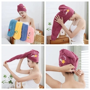 Séchage rapide femmes serviettes en microfibre <span class=keywords><strong>bonnet</strong></span> <span class=keywords><strong>de</strong></span> douche serviette chapeaux <span class=keywords><strong>de</strong></span> <span class=keywords><strong>bain</strong></span> pour femmes <span class=keywords><strong>bonnet</strong></span> <span class=keywords><strong>de</strong></span> cheveux secs pour dame Turban tête fille serviette W24-448 - Product Image 2