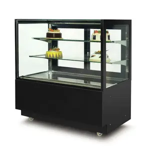 Vitrino-refrigerador móvil para exhibición de tartas, vitrina de horno comercial, congelador