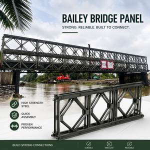 Preventa de Paneles de <span class=keywords><strong>Puente</strong></span> Bailey con Garantía de por Vida, Diseño <span class=keywords><strong>CAD</strong></span> de Ingeniería, Estructura de Acero Modular Prefabricada y Galvanizada - Product Image 5