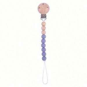 Nipple Holder <b>Dummy</b> Pacifier Holder PP Silicone Colorful Flower Beads Baby Pacifier Clip Chain Infant - Product Image 2