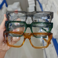 Monture de lunettes en acétate épais de qualité supérieure, fabriquée à la main, en stock de liquidation en gros, monture optique mixte pour lunettes de vue