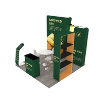 Stand d'exposition en aluminium sur mesure 10x10 pieds, montage sans outil, design moderne, stand de salon professionnel