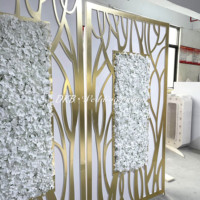 DKB mariage fournitures luxe scène dos tissu présentoir support or acrylique mariage arc toile de fond décorations ensemble