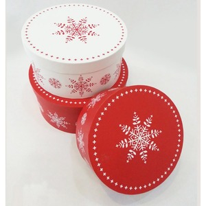 Custom Christmas Holiday Paper <b>Gift</b> <b>Box</b> <b>Round</b> <b>Box</b> Wedding <b>Round</b> <b>Gift</b> Paper <b>Box</b> Decoration Flower Packaging <b>Box</b> - Product Image 1