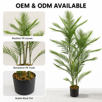 Palmier Areca Artificiel Réaliste de 1,5 m, Faux Dypsis Lutescens en Pot, Décoration Intérieure pour Salon, Bureau, Hôtel, Vente en Gros